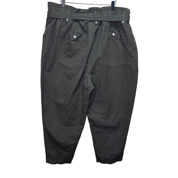 Banana Republic Green Linen Tapered Pants The Paperbag Pant Size 20 - Picture 8 of 15